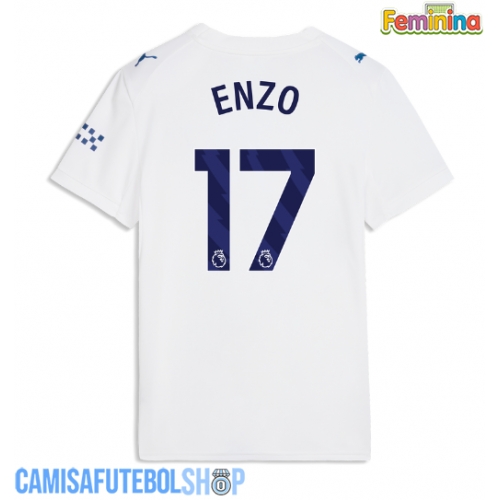 Camisa de time de futebol Manchester City Enzo Fernandez #17 Replicas 3º Equipamento Feminina 2026-27 Manga Curta